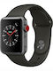 Watch Series 3 Cellular Aluminiu 38mm Rezistent la apă cu eSIM și pulsometru (Space Gray/Black Sport Band)