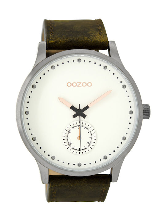 Oozoo Watch with Brown Leather Strap