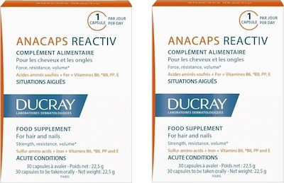 Ducray Anacaps Reactiv για τα Μαλλιά & τα Νύχια 60 κάψουλες