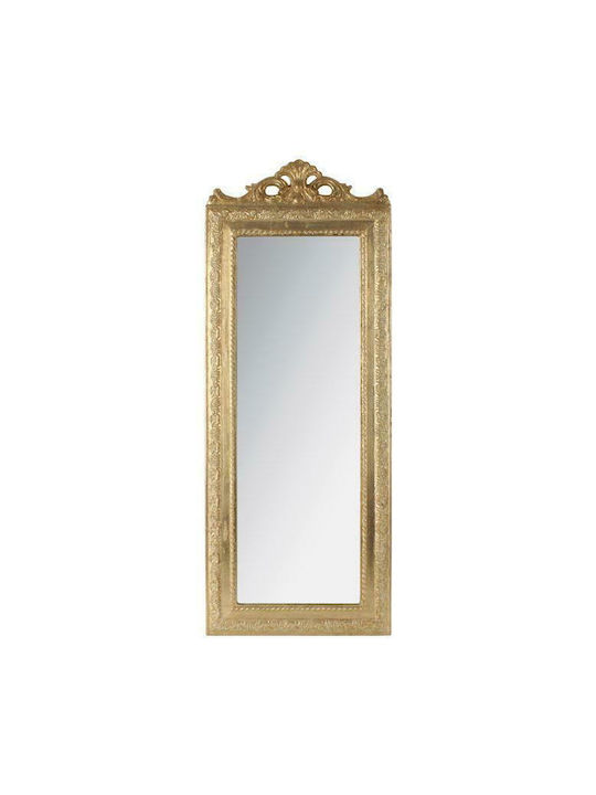Inart Καθρέπτης Τοίχου με Χρυσό Πλαστικό Πλαίσιο 90x35cm