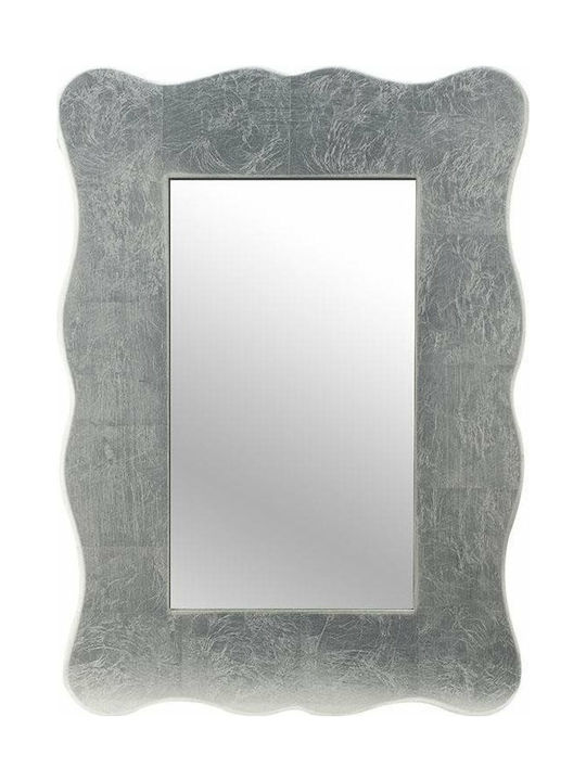 Inart Wall Mirror with Silver Wooden Frame 80x6...