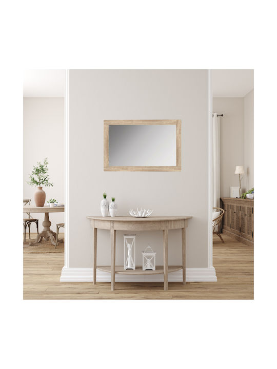 HomeMarkt Aisha Wall Mirror with Brown Wooden Frame 72x120cm 1pcs