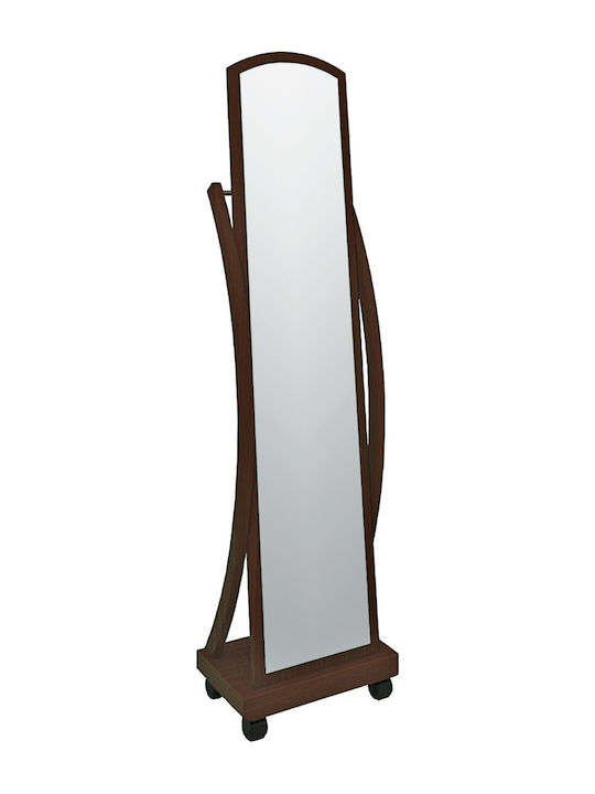 Woodwell Floor Mirror with Wooden Frame Roger Walnut 44x29x165cm