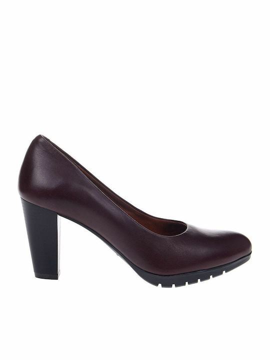 Desiree Shoes Anatomic Leather Red Heels 2230 Bordeaux