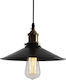 GloboStar Pendant Light Suspension Bell for Socket E27 Black