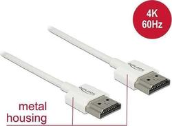 DeLock 85137 HDMI 2.0 HDMI male - HDMI male 2m Λευκό