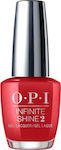 OPI Infinite Shine 2 Gloss Βερνίκι Νυχιών Μακράς Διαρκείας ISLN25 Big Apple Red 15ml
