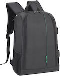 Rivacase Τσάντα Πλάτης Φωτογραφικής Μηχανής PS Backpack σε Μαύρο Χρώμα