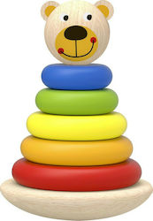 Tooky Toys Stacking Toy Αρκουδάκι Πυραμίδα made of Wood for 12++ Months