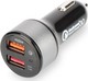 Ednet Qualcomm Quick Charge 3.0 Auto-Ladegerät 5.4A Schnellladung mit Anschlüssen: 2xUSB Schwarz Farbe