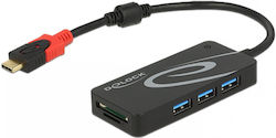 DeLock USB Хъб с 3 Порта (USB-C) 62900