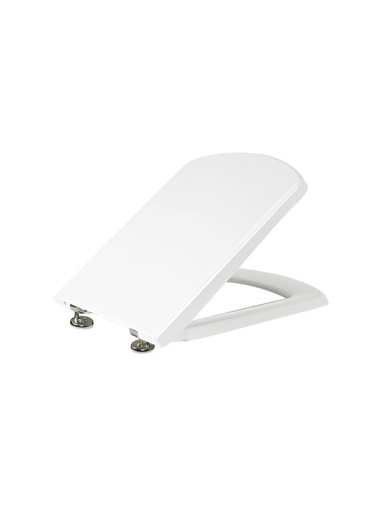 Viospiral Plastic Soft Close Toilet Slim Seat White Plaza 44.5cm