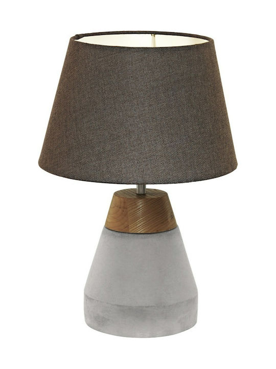 Eglo Concrete Table Lamp for Socket E27 with Gray Shade and Base