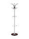Zita Plus Metallic Coat Rack with Umbrella Holder Silver 38x38x180cm