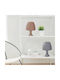 Aca Nioki Plastic Table Lamp for Socket E14 with Gray Shade and Base