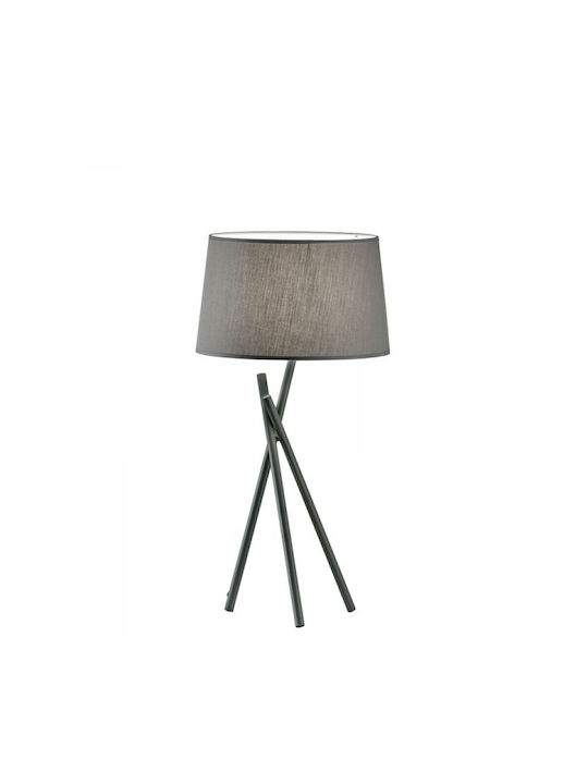 Viokef Metall Tischlampe für Fassung E27 mit Gray Schirm und Basis
