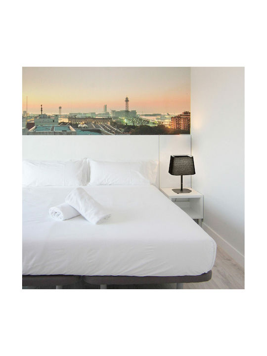 Faro Barcelona Metal Table Lamp for Socket E27 with Black Shade and Base