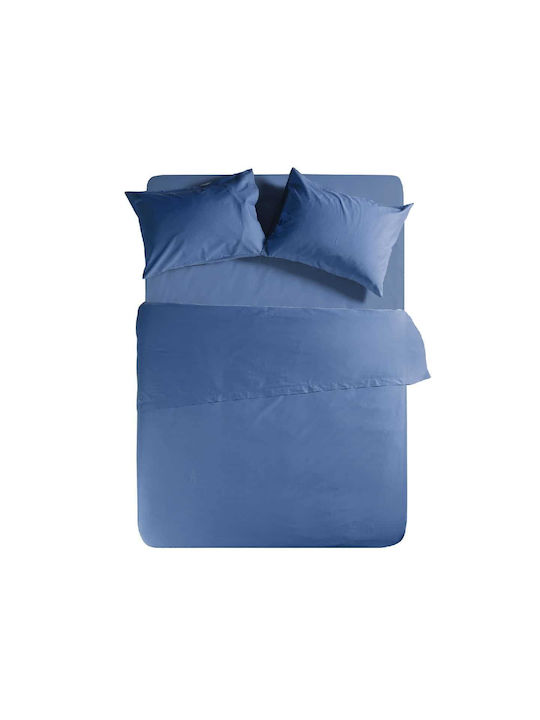 Nef-Nef Homeware Σεντόνι Μονό 170x270εκ. Basic 1053 Indigo