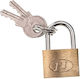 Metal padlock with key 20mm