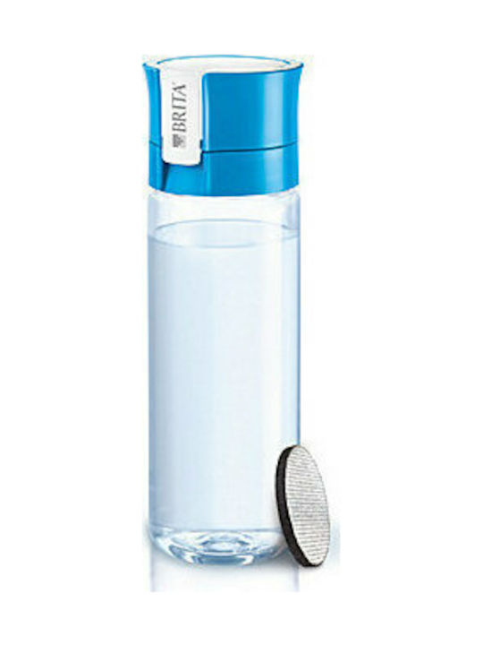 Brita Fill & Go Vital Plastic Water Bottle with Filter 600ml Transparent Blue