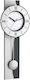 TFA Pendulum Wall Clock Metallic Pendulum Silver 23.2x69cm