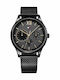 Tommy Hilfiger Damon Ανδρικό Ρολόι 44mm Χρονογράφος Μπαταρίας με Μαύρο Μεταλλικό Μπρασελέ