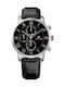 Tommy Hilfiger Kane Men's Watch 44mm Chronograph Battery with Black Leather Strap