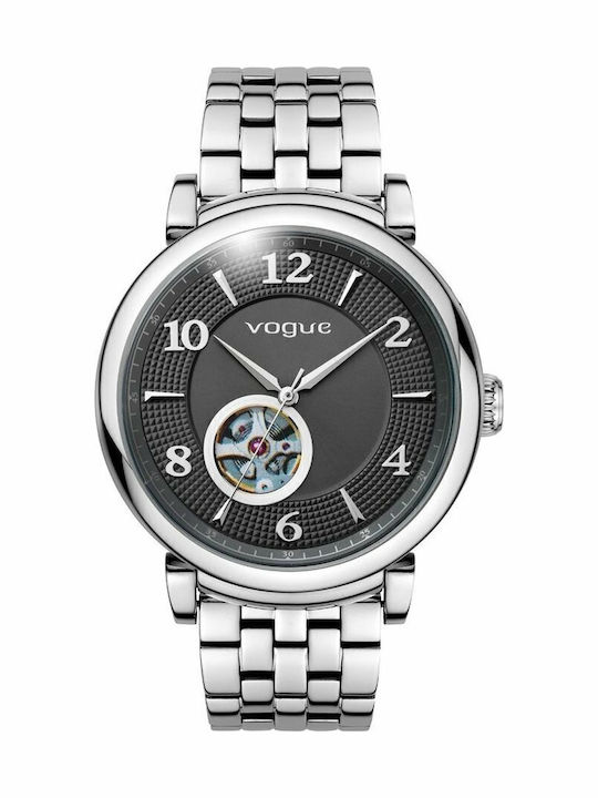 Vogue Aramis Ανδρικό Ρολόι 44.50mm Αυτόματο με Ασημί Μεταλλικό Μπρασελέ