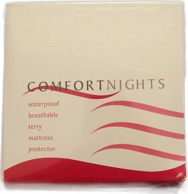 Προστατευτικό Епитrома Двойнo Waterproof с ластици Comfort Nights Бял 140x190cm