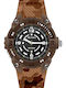 Jaga AQ1166 Men's Watch 43mm Battery with Brown Rubber Strap