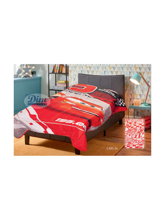 Dimcol Kinderdecke Beidseitig Einzel Cars 04 160x250cm