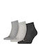 PUMA Quarter Socks 3 Pack Running Socks Multicolour 3 Pairs