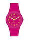 Q&Q Watch with Pink Rubber Strap VR94J806Y