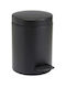 Pam & Co Metallic Toilet Bin with Soft Close Lid 5lt Black Matt