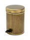 Pam & Co Metalic Perie pentru coșul de gunoi din baie Închidere lentă 3lt Culoare bronz
