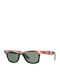 Ray Ban Wayfarer Унисекс Слънчеви Очила с Многоцветна Пластмасова Рамка и Зелени Стъкла RB2143 1027
