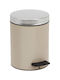 Pam & Co Metallic Toilet Bin with Soft Close Lid 5lt Beige