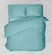 Viopros Sheet for Single Bed with Elastic 100x200+25cm. Basic Turquoise