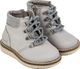 Mayoral Kids Leather Boots with Lace Gray