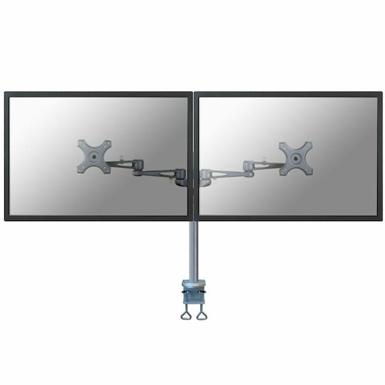 Newstar FPMA-D935D Βάση Γραφείου για 2 Οθόνες έως 27" με Βραχίονα Ασημί