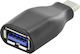 Digitus AK-300506-000-S Μετατροπέας USB-C male σε USB-A female