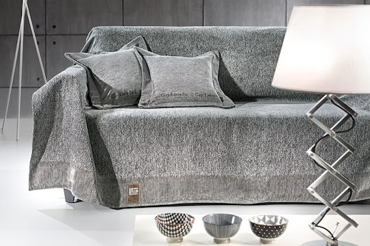 Guy Laroche Three-Seater Sofa Throw 2 Sides Balance 180x300cm Silver