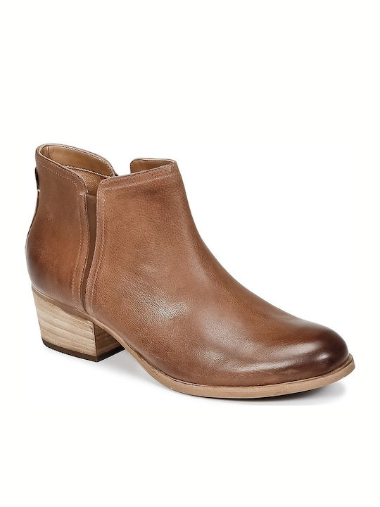 Clarks Maypearl Ramie Leder Damen Knöchelstiefel Tabac Braun