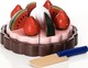 Magni Wooden Chocolate Cake with Strawberry
