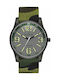 Thorton Watch Battery with Green Fabric Strap