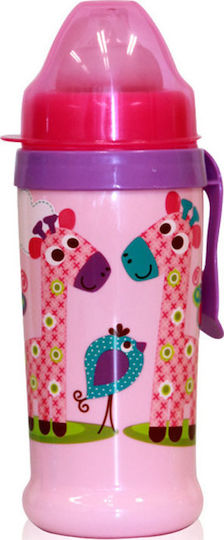 Lorelli Clip n go Educational Sippy Cup Plastic Pink for 12m+m+ 360ml 1020056