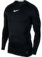 Nike Pro Ανδρική Ισοθερμική Μακρυμάνικη Μπλούζα Compression Μαύρη