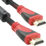 De Tech HDMI 1.4 împletitură Cablu HDMI de sex masculin - HDMI de sex masculin 15m Negru