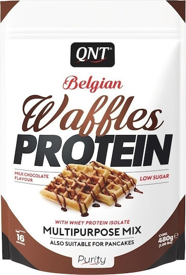 QNT Belgian Waffles Protein Whey Protein with Flavor Milk Chocolate 480gr