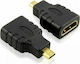 Конвертор Micro HDMI Мъжки към HDMI Женски 1 Брой 17120